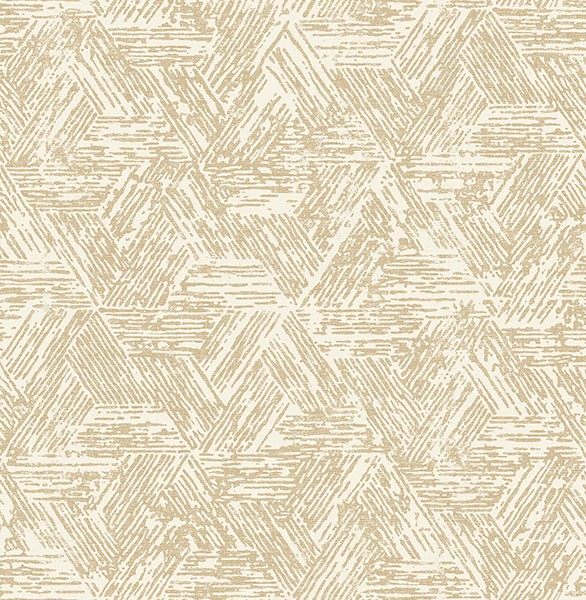 FD27033_Terrace Triangle Distressed Pale Gold Tan Cream Fine Decor Wallpaper