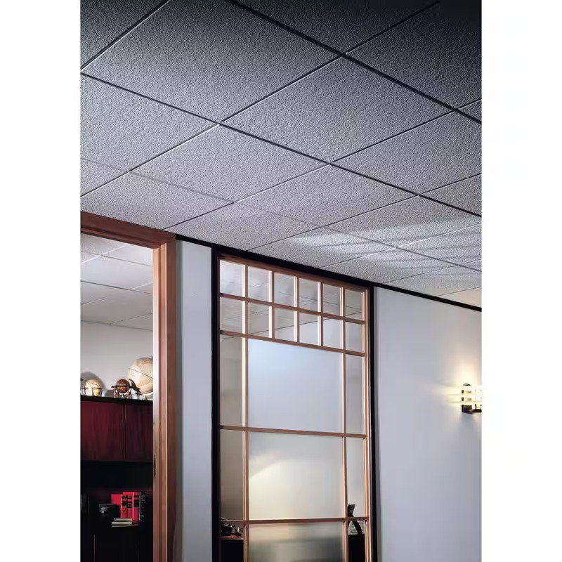 2X2 Ft. Radar Basic White Square Edge Lay-In Ceiling Tile Case of 4 (16 Sq. Ft.) gallery