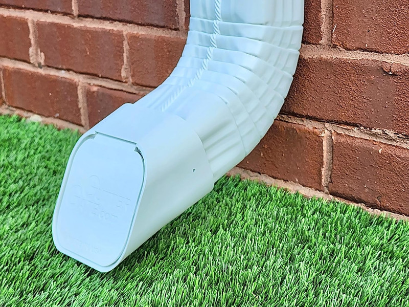 White Gutter Downspout Extension Accessory New