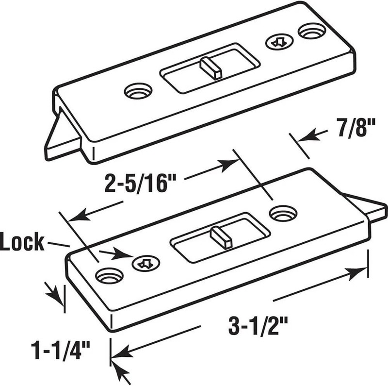 Easy Install White Plastic Spring-Loaded Tilt Latches for Vinyl Windows - 2 Pair gallery
