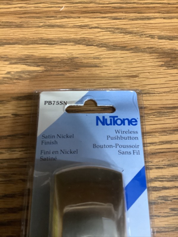 Broan - NuTone PB75SN Wireless Doorbell Unlighted Satin Nickel BRAND NEW gallery