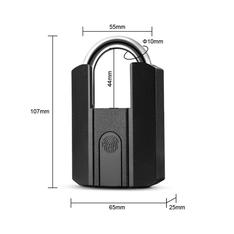 Fingerprint Padlock Waterproof Smart Biometric Thumbprint Lock Locker with APP gallery