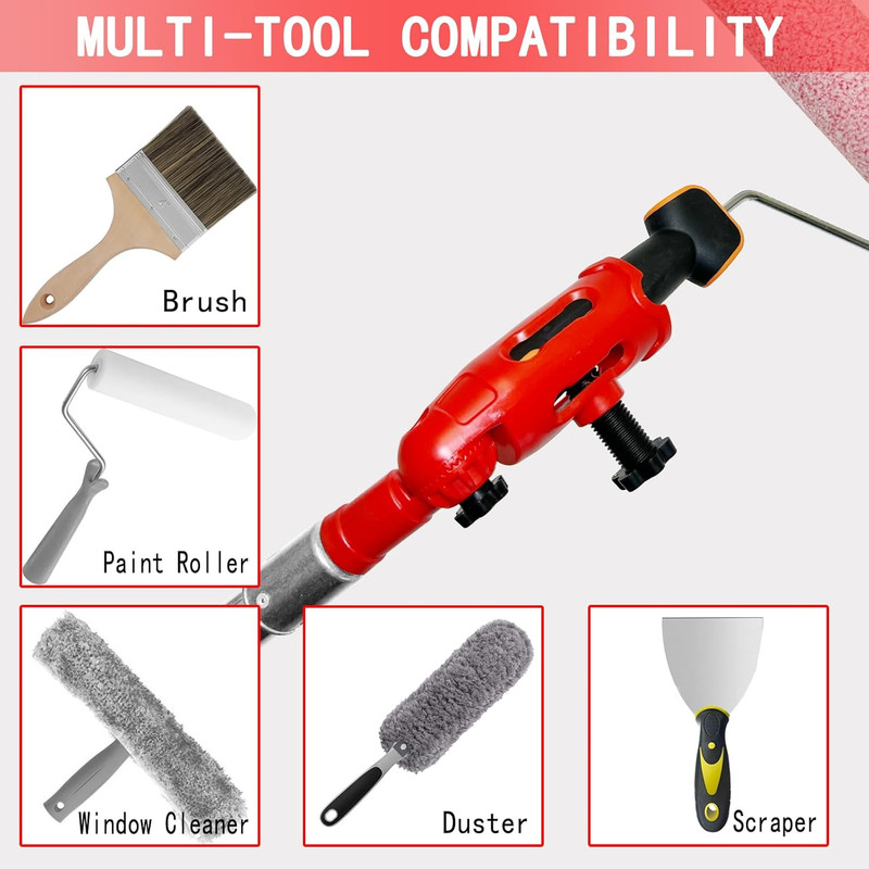 Multi-Angle Paint Brush Extender for High Ceiling,Extension Pole Attachment Hold gallery