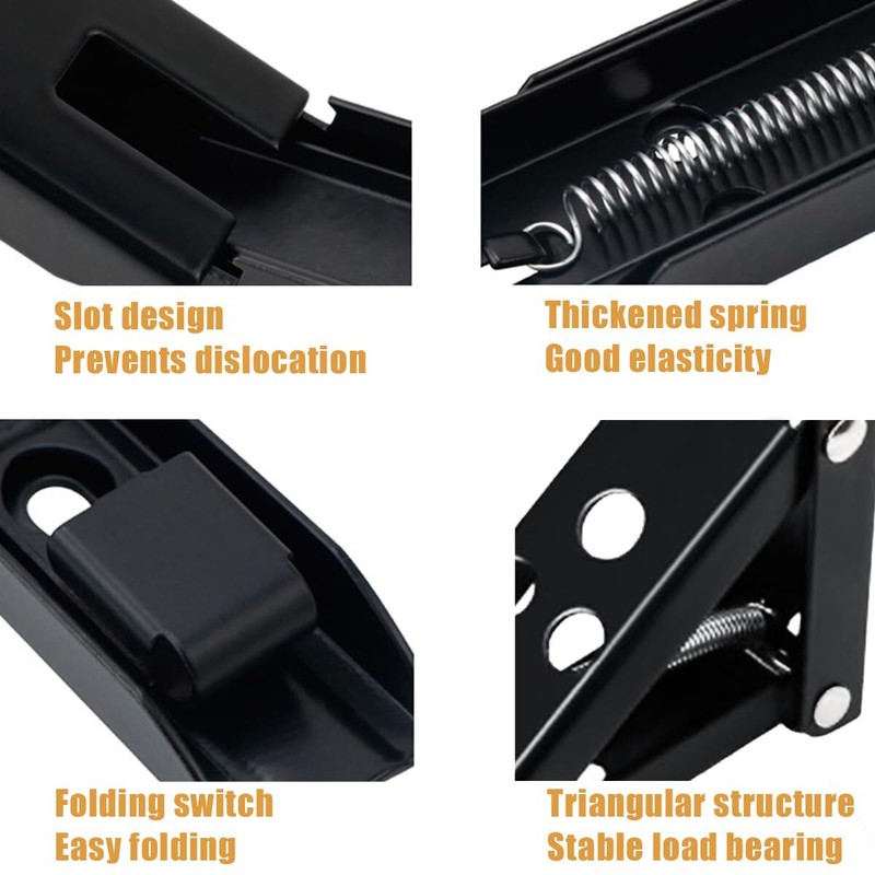 90° Self-Locking Wall Table Hinges Drop Leaf Folding Space Save Shelf Bracket gallery