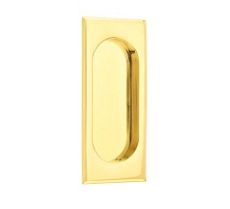 2 Pack Emtek Rectangular Flush Brass Pull 4 in. – 2201PVD