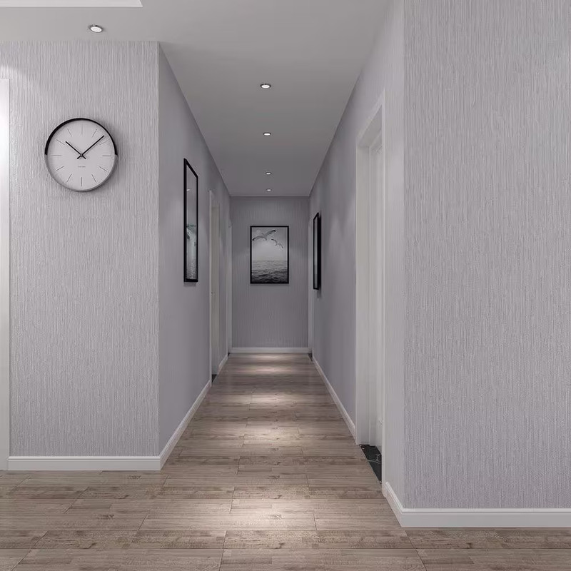 Light Grey Solid Color Grasscloth Textured Contact Paper Peel and Stick Wallpape gallery