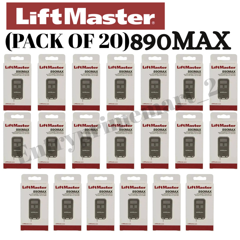 LiftMaster 890MAX +2. security Mini Key Chain Garage Remote Control PACK # 20