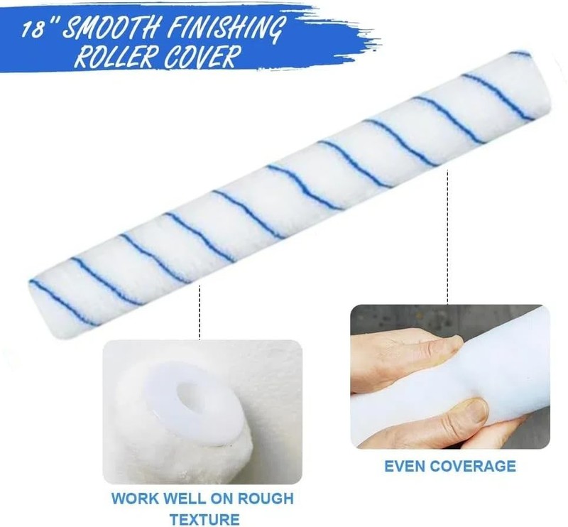 4PC 18 Inch Paint Roller Frame Set - 1PC 12''-18'' Adjustable Paint Roller Fr... gallery