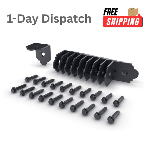 OZCO 2″ Rafter Clips 10 Pack Black Steel Outdoor Wood Connector w Screws