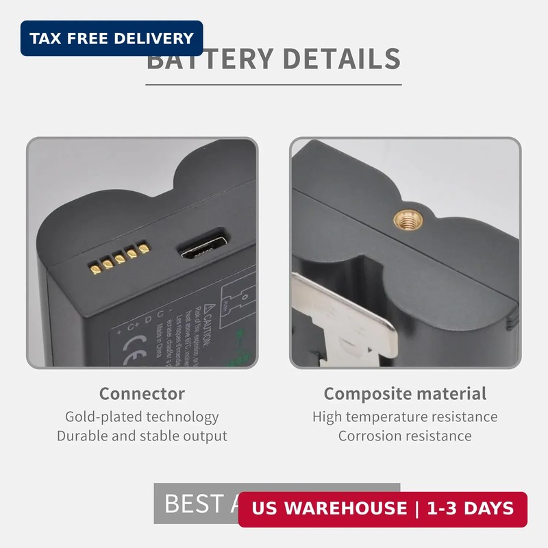 2Pcs Battery Replacement for Ring-Doorbell-Camera 2/3/4/3Plus, Stick up Cam Batt gallery