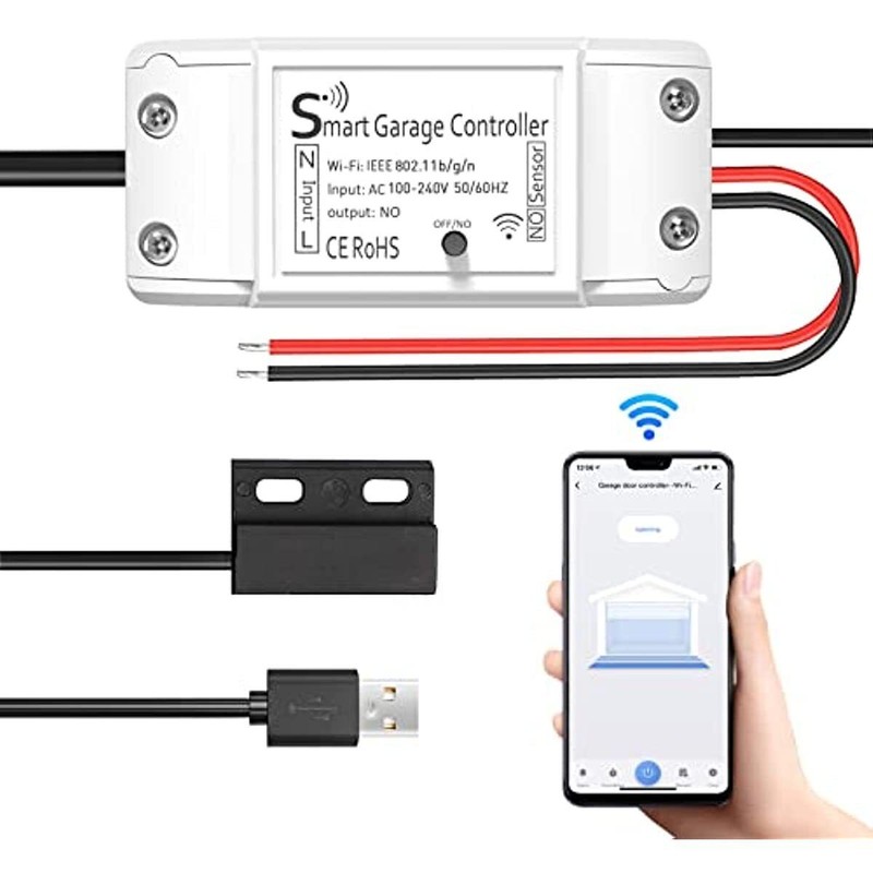 Wi-Fi Smart Garage Door Opener Remote APP Control Alexa Google Assistant