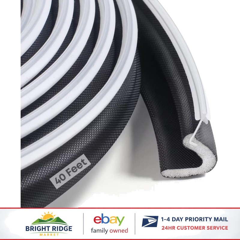 Multi-Functional Weather Stripping for Doors, 40 Feet, Easy Cut Installation