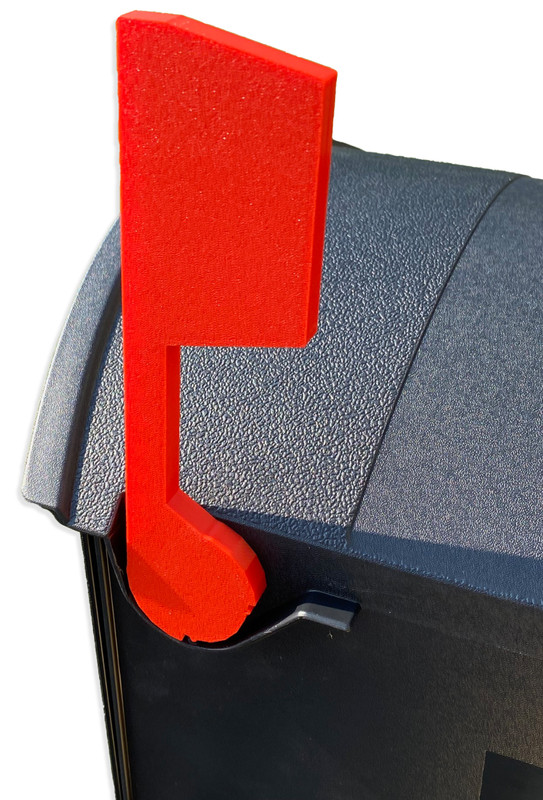 Red Flag Replacement Rubbermaid Mailbox - Snap Fit Plastic gallery