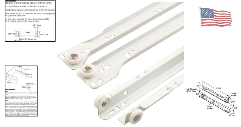Smooth-Gliding R 7211 Drawer Slide Kit - Easy Install, Fits Most Drawer Systems gallery