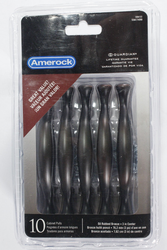Amerock TEN174-ORB Oil Rubbed Bronze Cabinet Pull (10-Pack) NEW