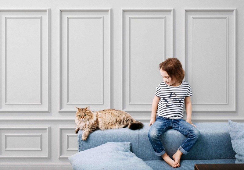 3D Line Rectangles White Woodwork Wallpaper Wall Murals Removable Wallpaper