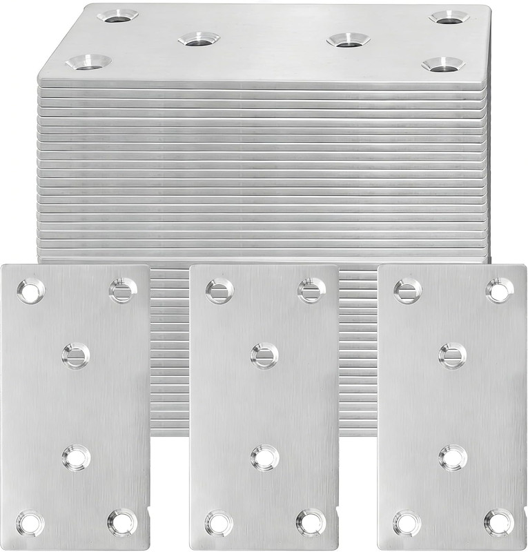 Stainless Steel Flat Bracket Mending Plate, 40 Pack Heavy Duty Metal Mending Joi