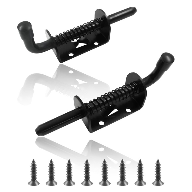 Litoexpe 2 Packs Spring Loaded Latch Pin, Heavy Duty Barrel Bolt Door Latch, Sta
