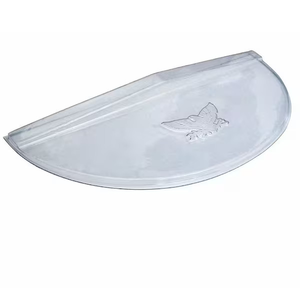 Window Well Cover Circular Plastic 40 in Low Profile Basement Light Clear Guard