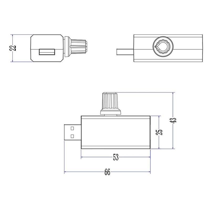 Type C 5W Fan Controller with Switch 5V 2A USB for Fan and Device Cooling gallery