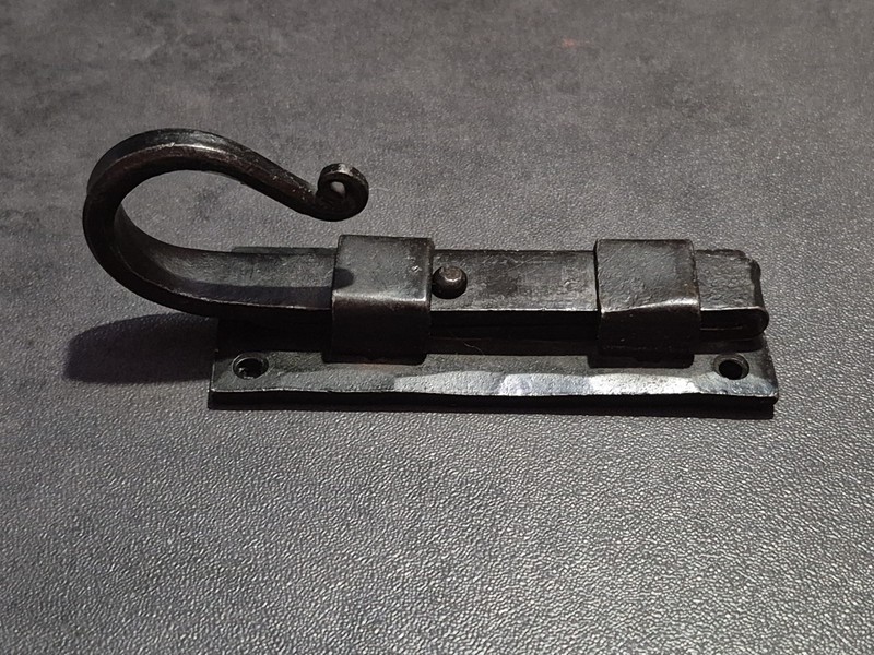 Antique Style Hand Forged Wrought Iron Slide Latch-READ*