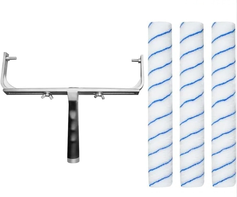4PC 18 Inch Paint Roller Frame Set – 1PC 12”-18” Adjustable Paint Roller Fr…