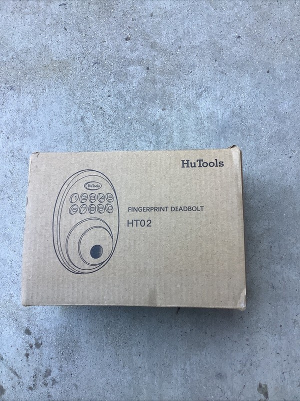 HUTOOLS HT02 FINGERPRINT DEADBOLT KEYLESS ENTRY DOOR LOCK WITH KEYPAD NICKEL