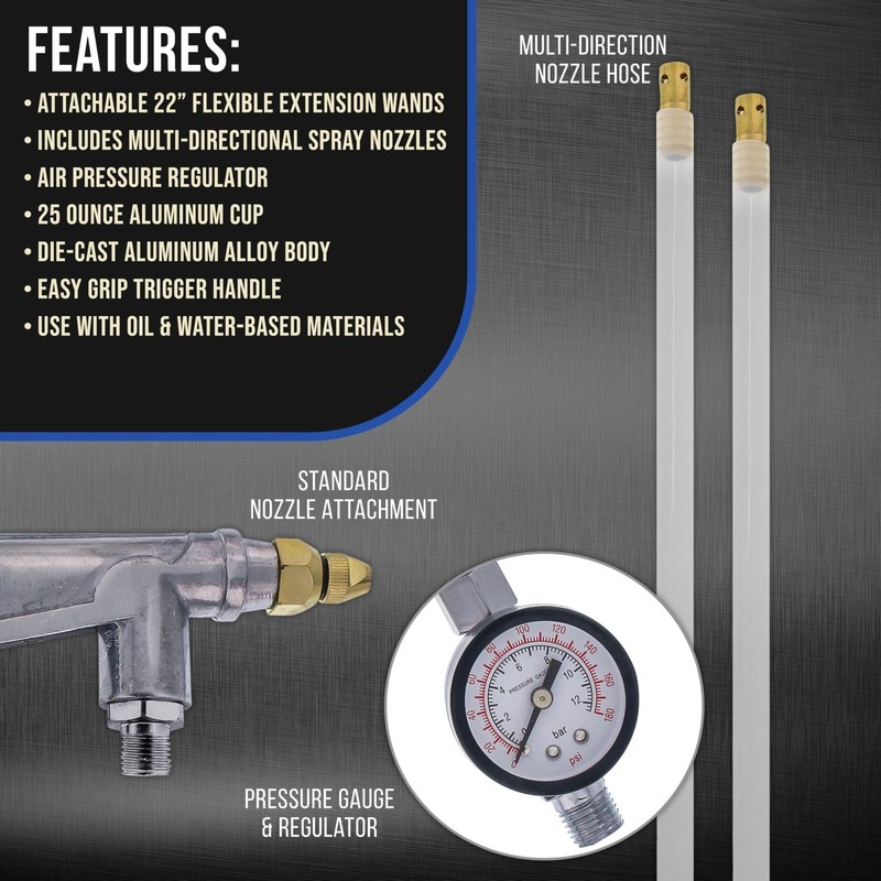 Rust Proofing & Undercoating Gun with 22" Extension Wand & Nozzle gallery
