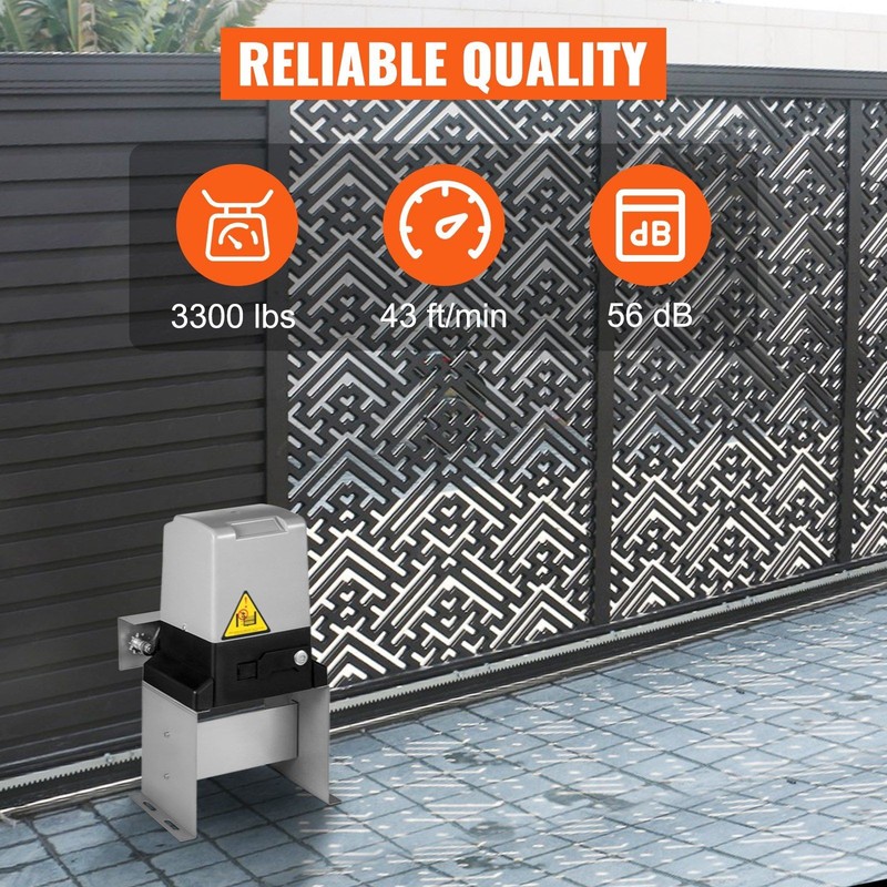 3300lb Automatic Sliding Gate Opener with Infrared Sensor&Driveway Operator gallery