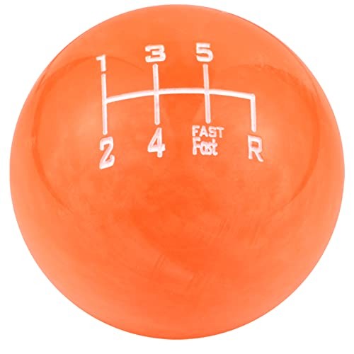 Orange2 Orange 6 Speed Shift Ball Racing Knob Car Gear Lever Stick Handle gallery