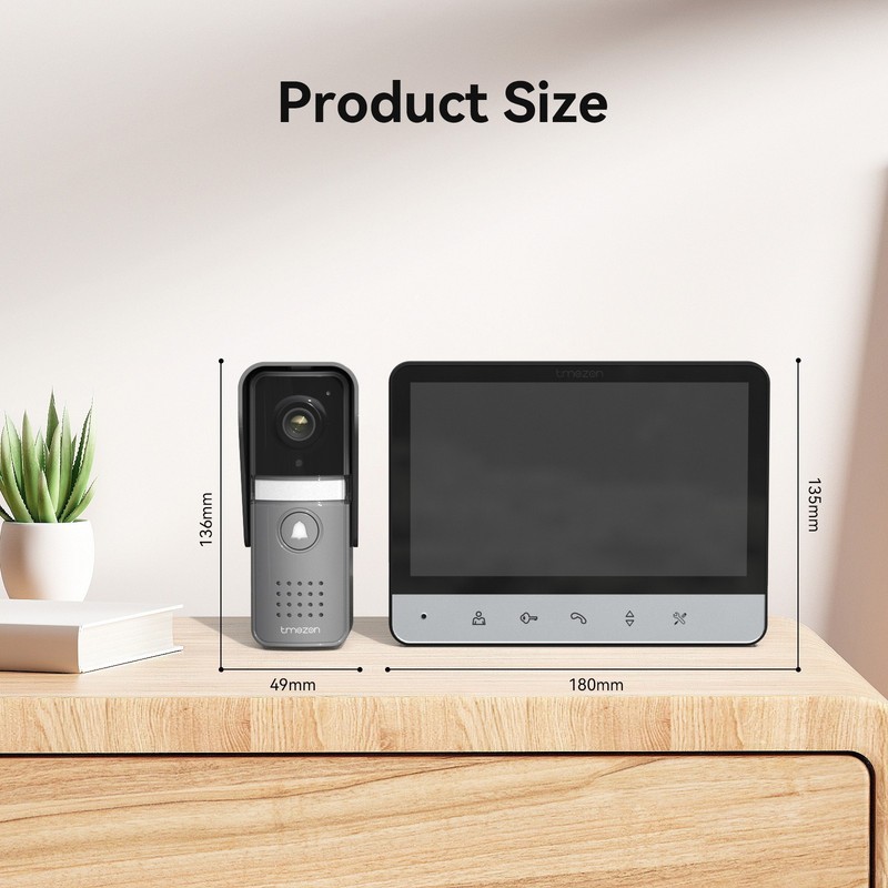 7'' Video Doorbell Intercom System Support Unlock, Monitoring, Dual-Way Audio gallery