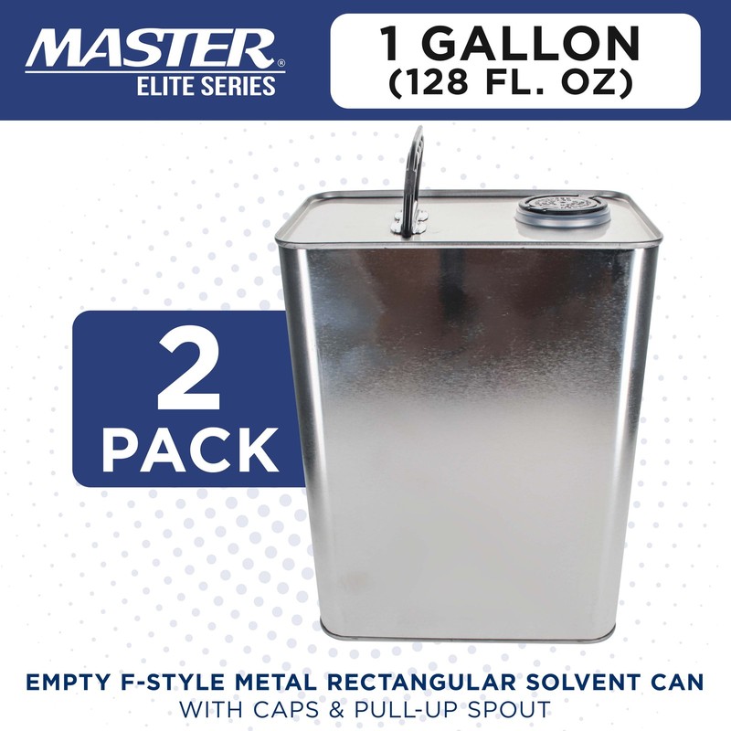 1 Gallon (128 Ounce) F-Style Rectangular Solvent (2 Pack) Unlined Paint Cans gallery