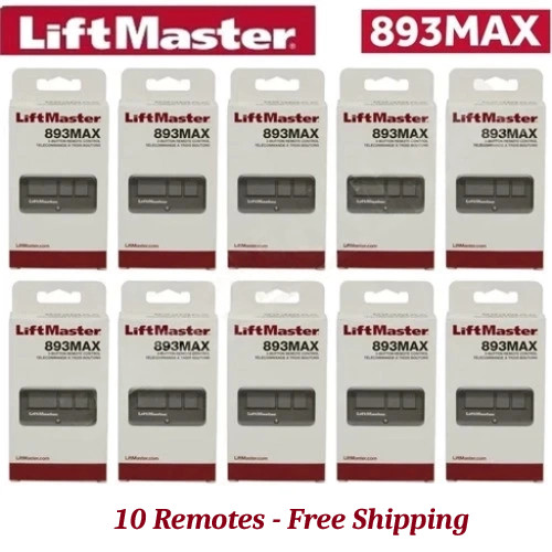 LiftMaster 893MAX 3-Button Garage Door Opener Remote – 10 Pack