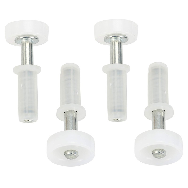Harrier Hardware Spring-Loaded Bi-Fold Door Top 4-Pack Universal, White