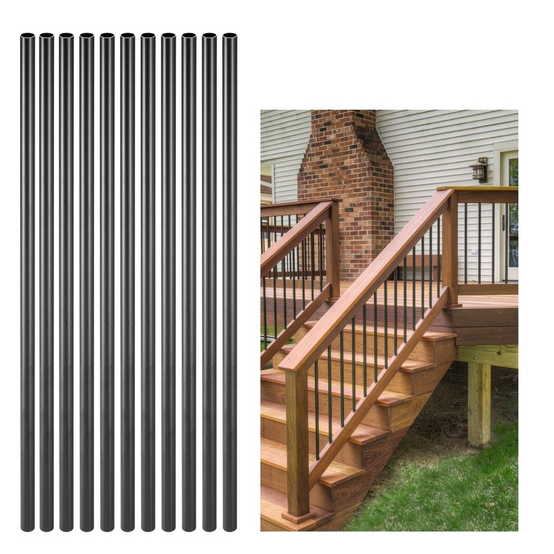 Metal Staircase Deck Balusters 101 Pack 26 In Aluminum Spindles with Screws gallery