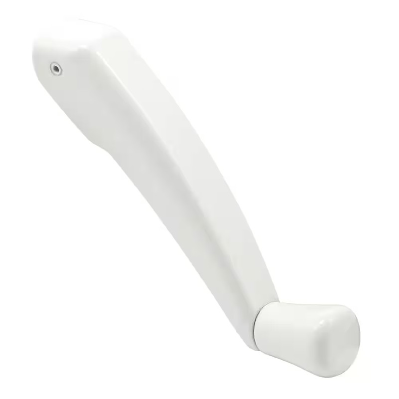Window Operator Folding Crank Handle, 11/32 In. Bore, White Enamel Finish, Low-P