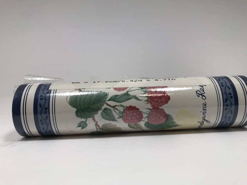 Rosedale Wallpaper Border 1 Roll RASPBERRY PEACH PEAR CHERRY Fruit 7”x15’ Vinyl