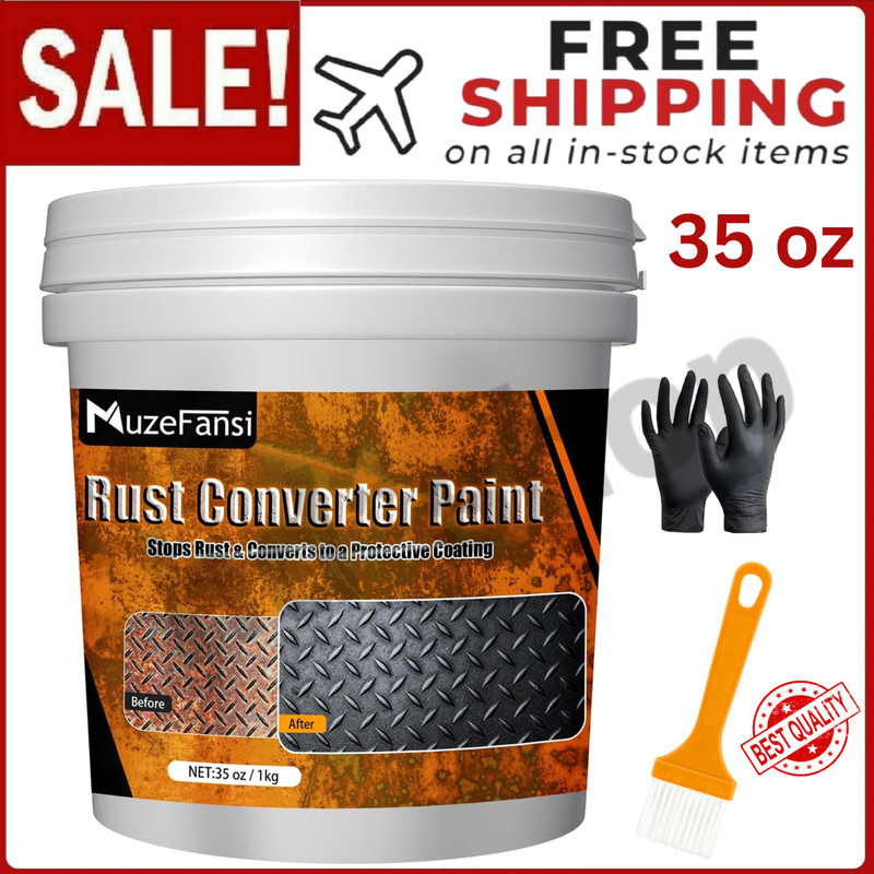 2 in 1 Rust Converter Primer 35oz Stops Rust Heat & UV Resistant Coating Paint
