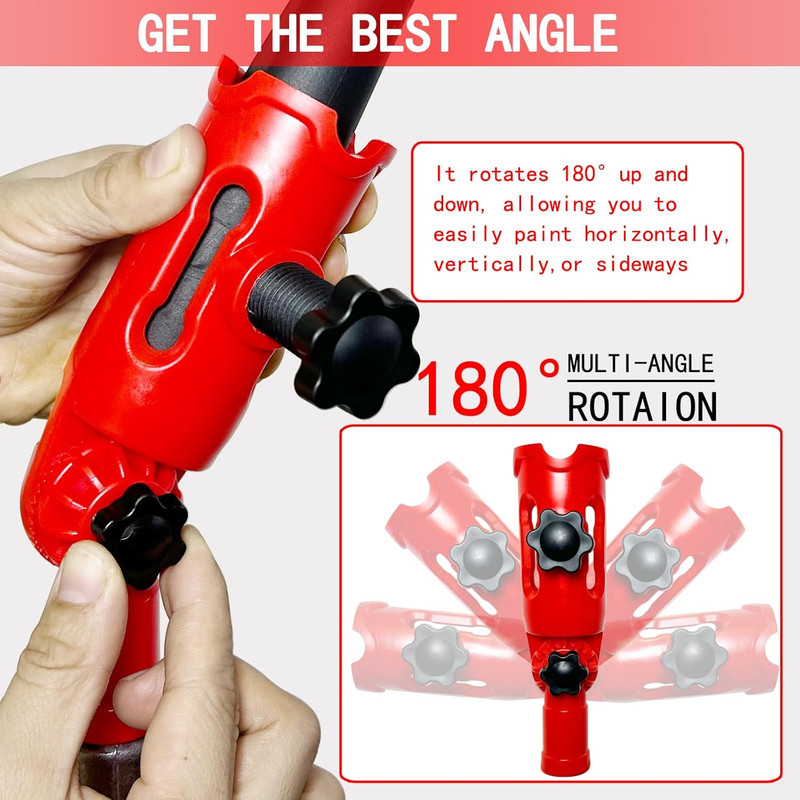 Multi-Angle Paint Brush Extender for High Ceiling,Extension Pole Attachment Hold gallery
