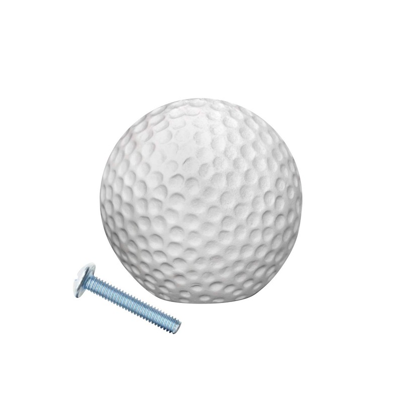 Rok 5 Pack Hardware Go Team Collection Golf Ball Sport 1-1/4 Inch, White