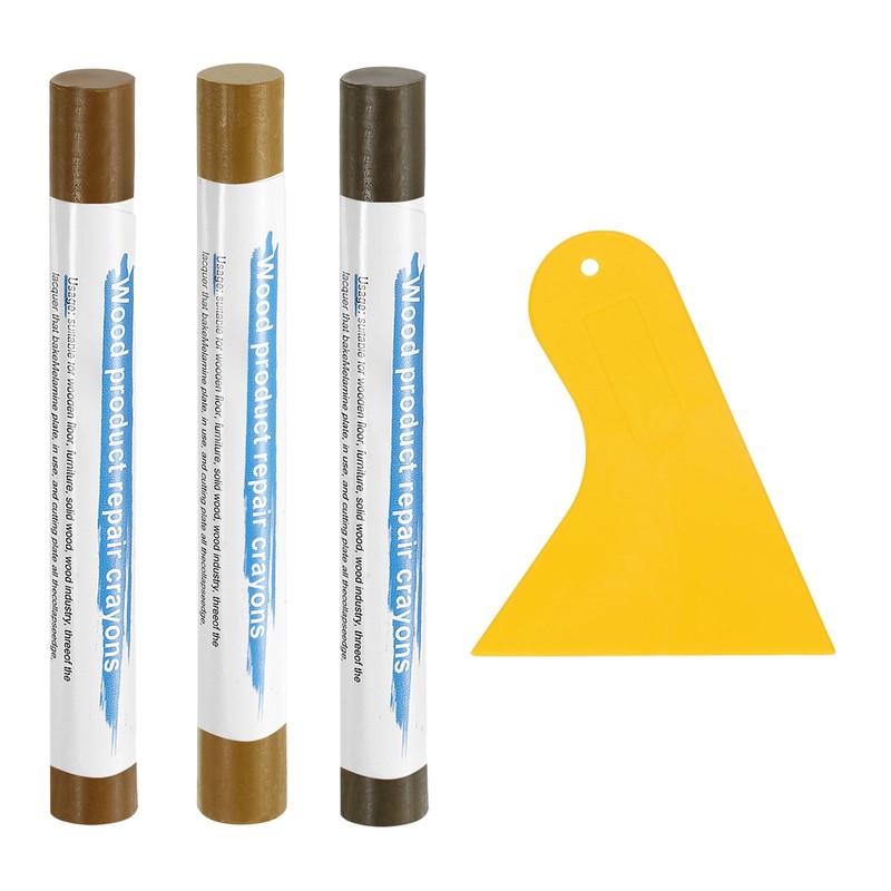 3Pcs Wood Filler Sticks, Wood Repair Wax Kit, 3 Colors Natural Gray Wood Series