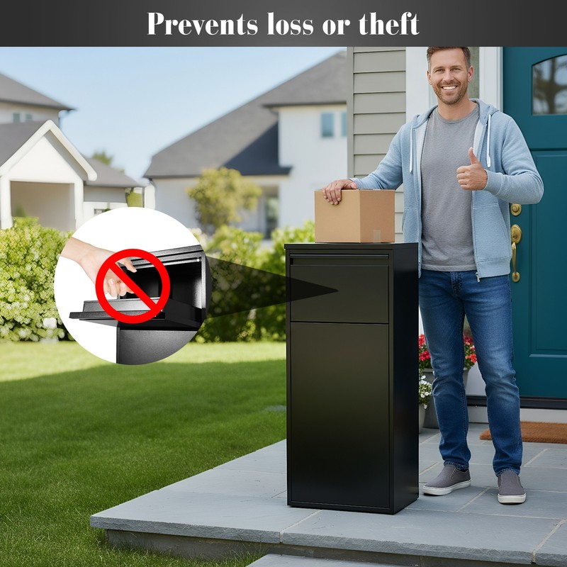 Anti-Theft Express Cabinet Weather Proof Front Porch Package Box for Home Office gallery