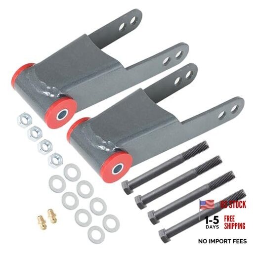 2 Inch Rear Lowering Drop Steel Shackles Kit Replacement for F150 2WD 4WD 2009