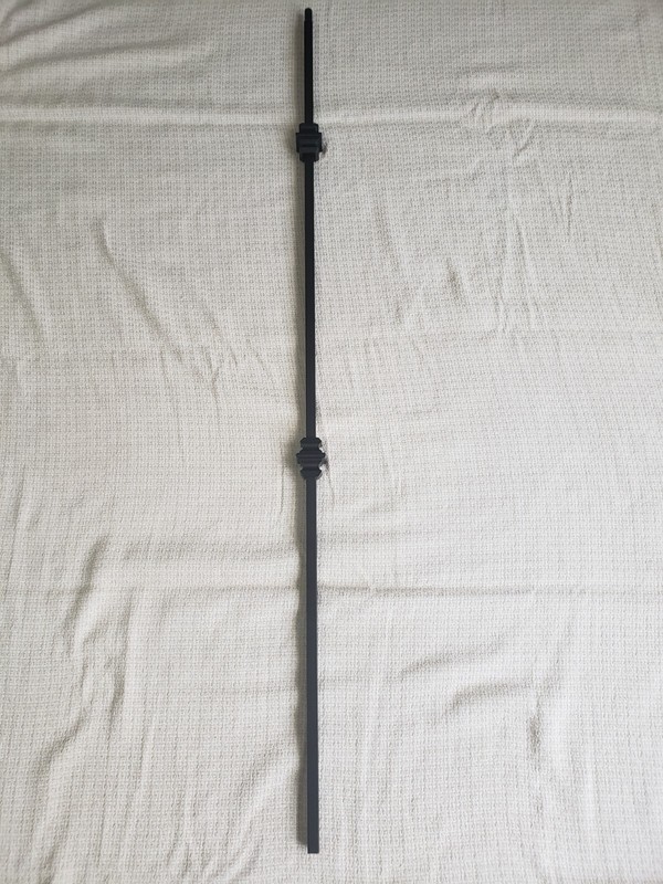 Double Knuckle Satin Black Wrought Iron Balusters