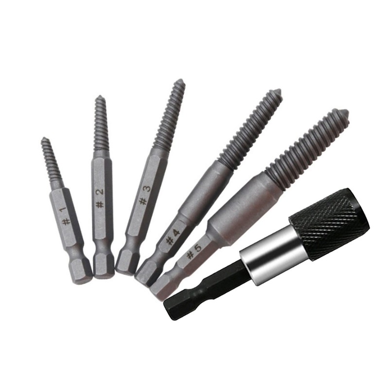 6Pcs Stud Screw Extractor Remover With Versatility Fit 8-11mm (#3), 11-14mm (#4) gallery
