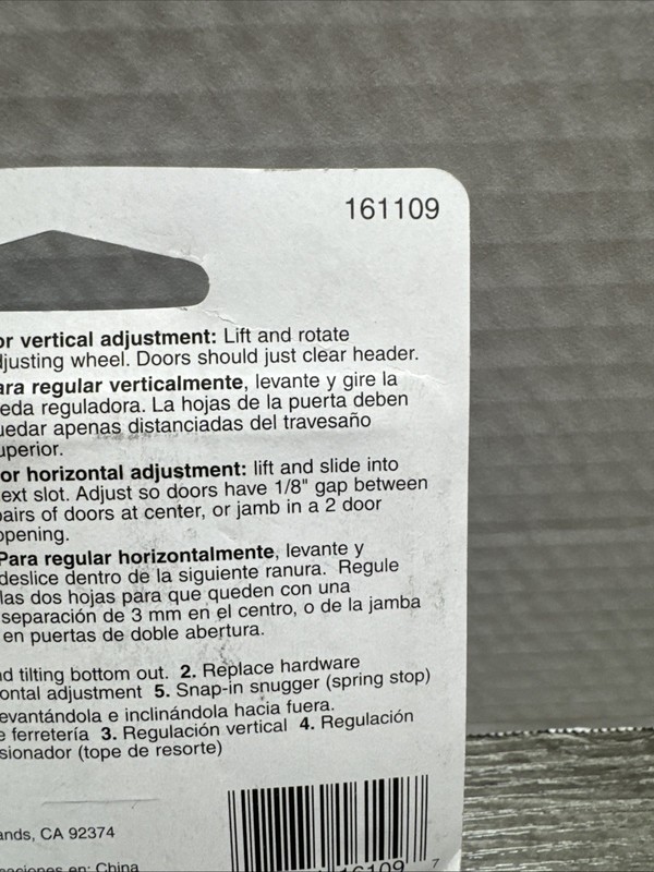 SLIDE-CO Top Roller Guide Bi-Fold Door Closet 7/8” Dia. 161109 gallery