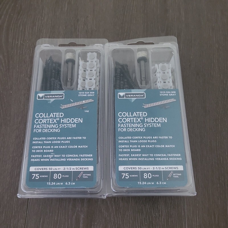 2 Collated Cortex Hidden Fastening System for Veranda Decking 2-1/2 InStone Gray