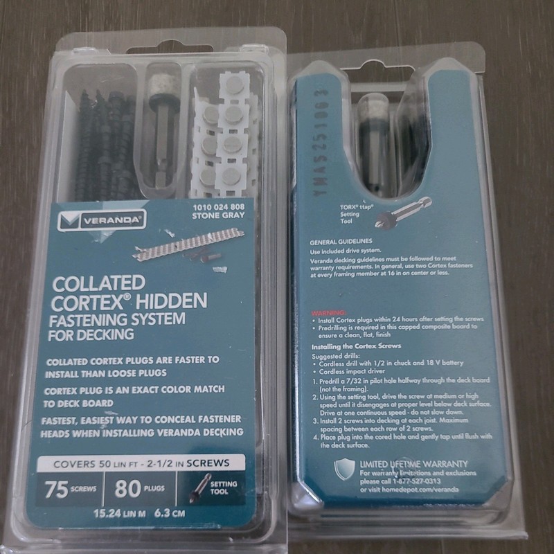 2 Collated Cortex Hidden Fastening System for Veranda Decking 2-1/2 InStone Gray gallery
