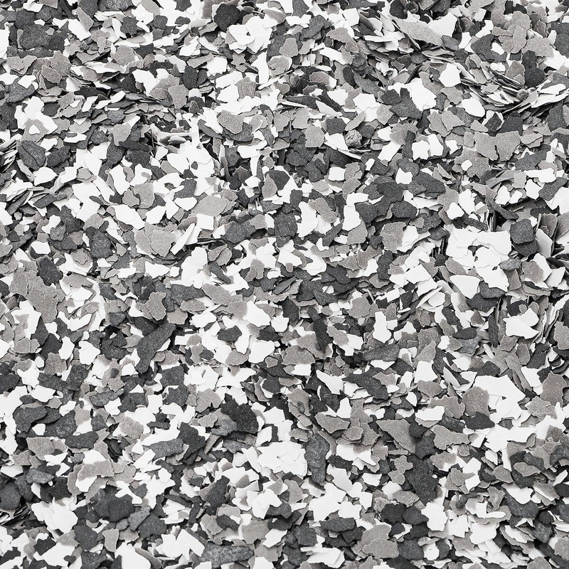 2Kg/4.4Lb Decorative Color Chips â€“ Gray, White & Black Epoxy Paint Flakes f…