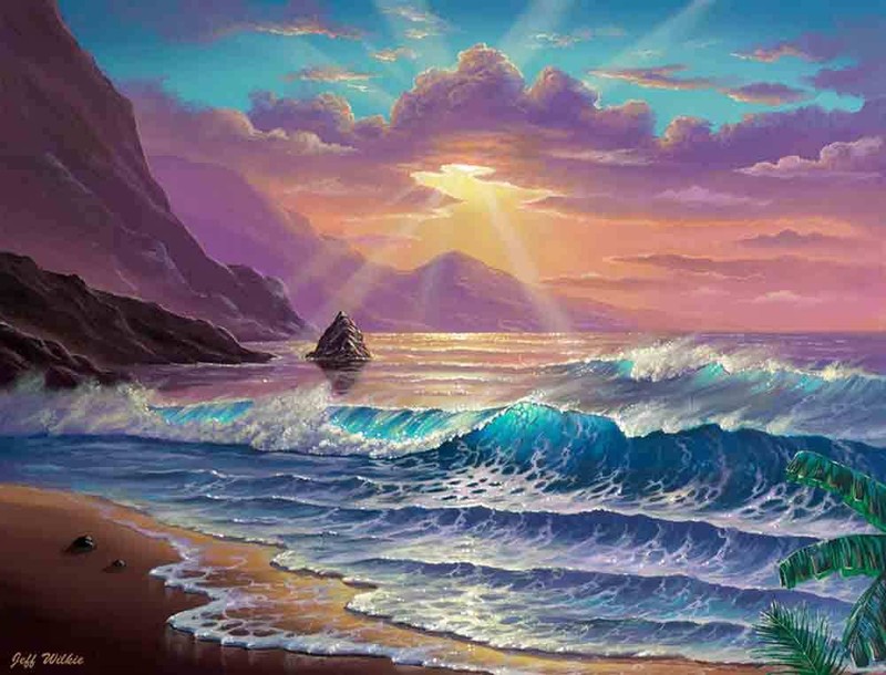 Seascape Accent & Decor Tile Jeff Wilkie Tropical Art POV-JWA022AT